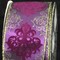The Ribbon People Purple and Gold Damask Wired Craft Ribbon 2.5" x 20 Yards